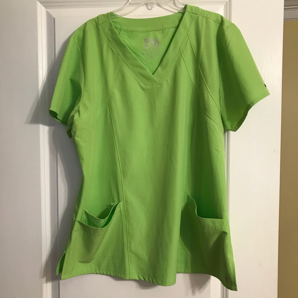 Lime Green Scrub Top